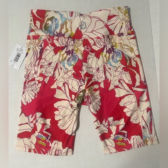 Josie Natori Printed Solstice Pink Poppy Bike Shorts - Picture 3 of 6